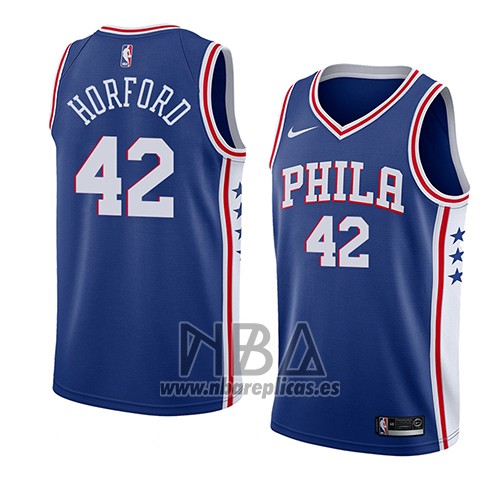 Camiseta Philadelphia 76ers Al Horford NO 42 Icon 2019-20 Azul